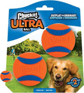 Chuckit! Ultra Ball – Floating Rubber Dog Ball, Medium, 6 cm, Orange, 2-Pack