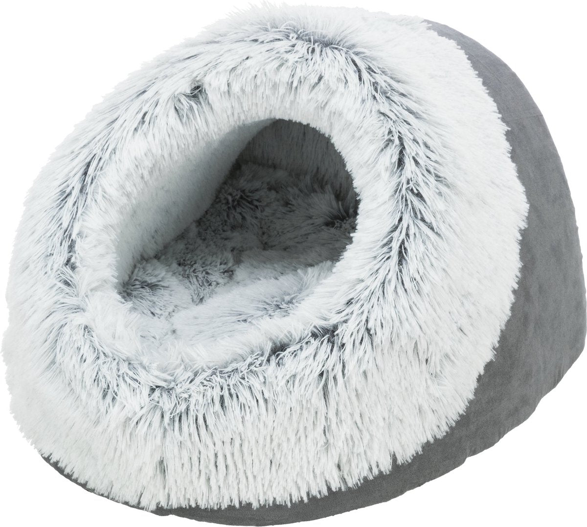 Trixie Cat Bed Igloo Harvey Grey White-Black-0