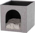 Trixie cat basket igloo ella gray-0