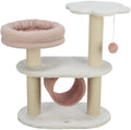 Trixie isabella scratching post - luxury scratching furniture with lying platform and play ball - 58x38x70 cm-0