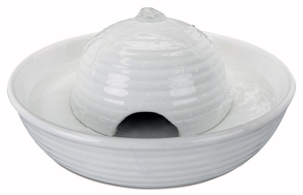 Trixie Vital Flow Mini Ceramic Drinking Fountain – White, 800 ml