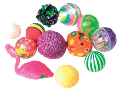 Zolux Cat Toy Fancy Coloured Balls Assorted