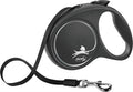 Flexi retractable leash black design tape black-0