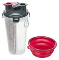 Trixie water bottle food bottle including travel bowl plastic silicone-0