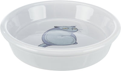 Trixie Food Bowl / Water Bowl Angry Cat Grey