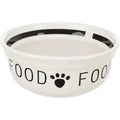 Trixie Ceramic Dog Food Bowl – White & Black
