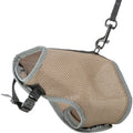 Trixie soft harness cat with taupe leash-0
