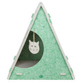 Trixie Cat Bed Play Box Lucy Triangular Felt Sand / Green