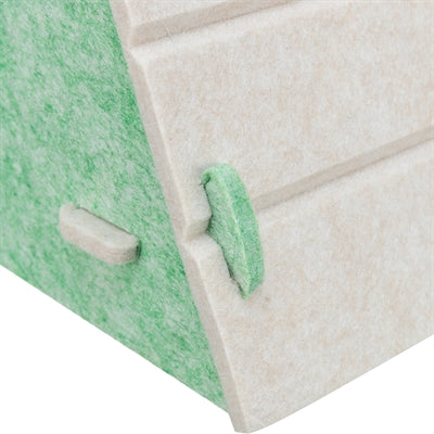 Trixie Cat Bed Play Box Lucy Triangular Felt Sand / Green