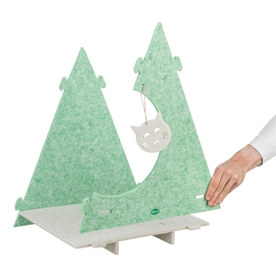 Trixie Cat Bed Play Box Lucy Triangular Felt Sand / Green