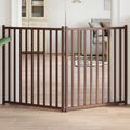 vidaXL Foldable Dog Gate – 2 Panels, 160 cm, Solid Pine, Brown Oak