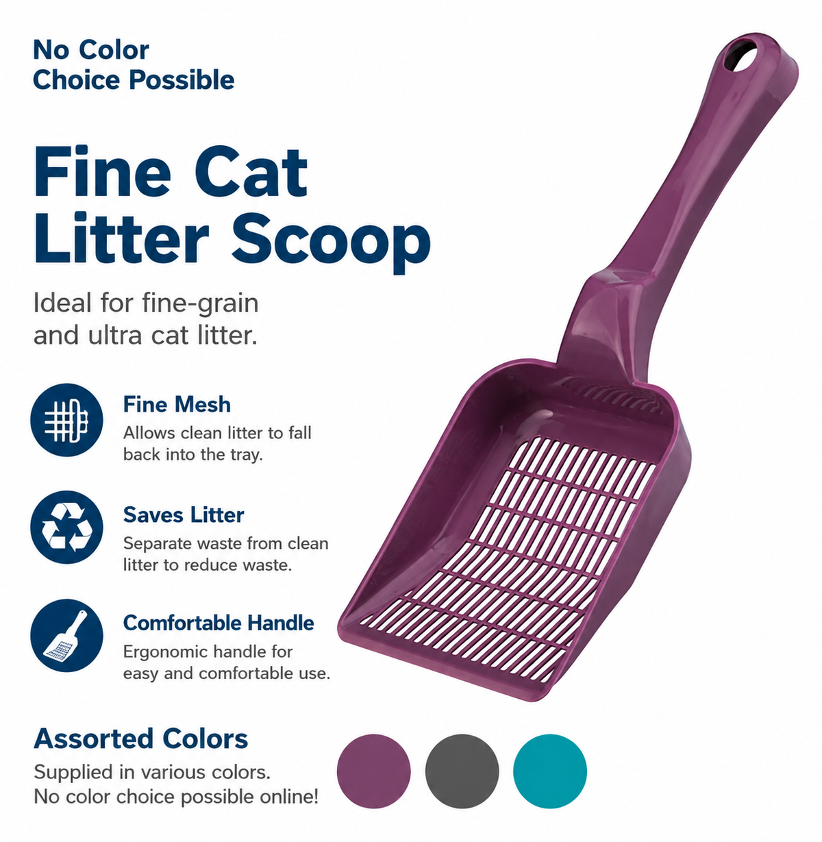 Trixie Cat Litter Scoop – Fine Mesh, Assorted