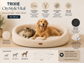 Trixie CityStyle Vital Dog Bed – Oval Cream 115 × 90 cm