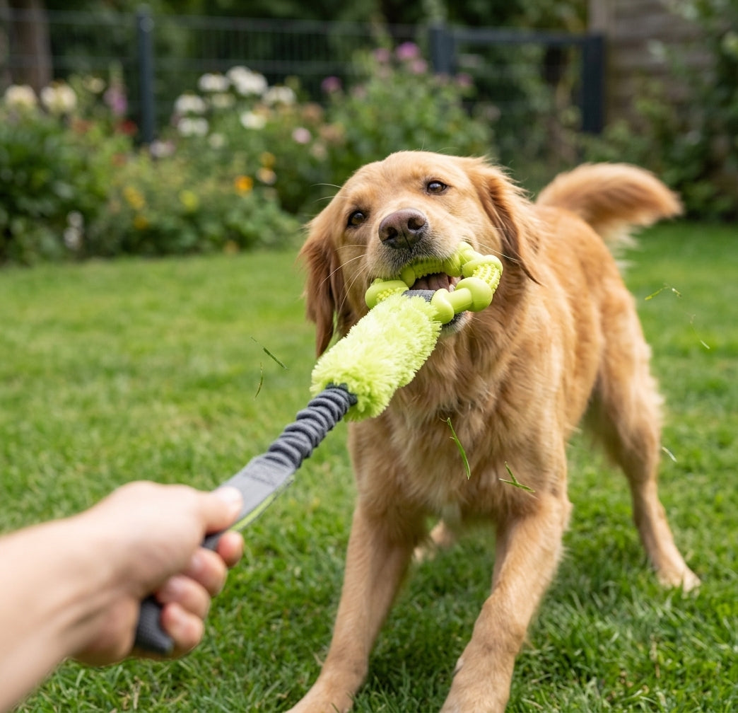 Trixie Bungee Tug Dog Toy with TPR Ring Assorted 10 × 10 × 56 cm