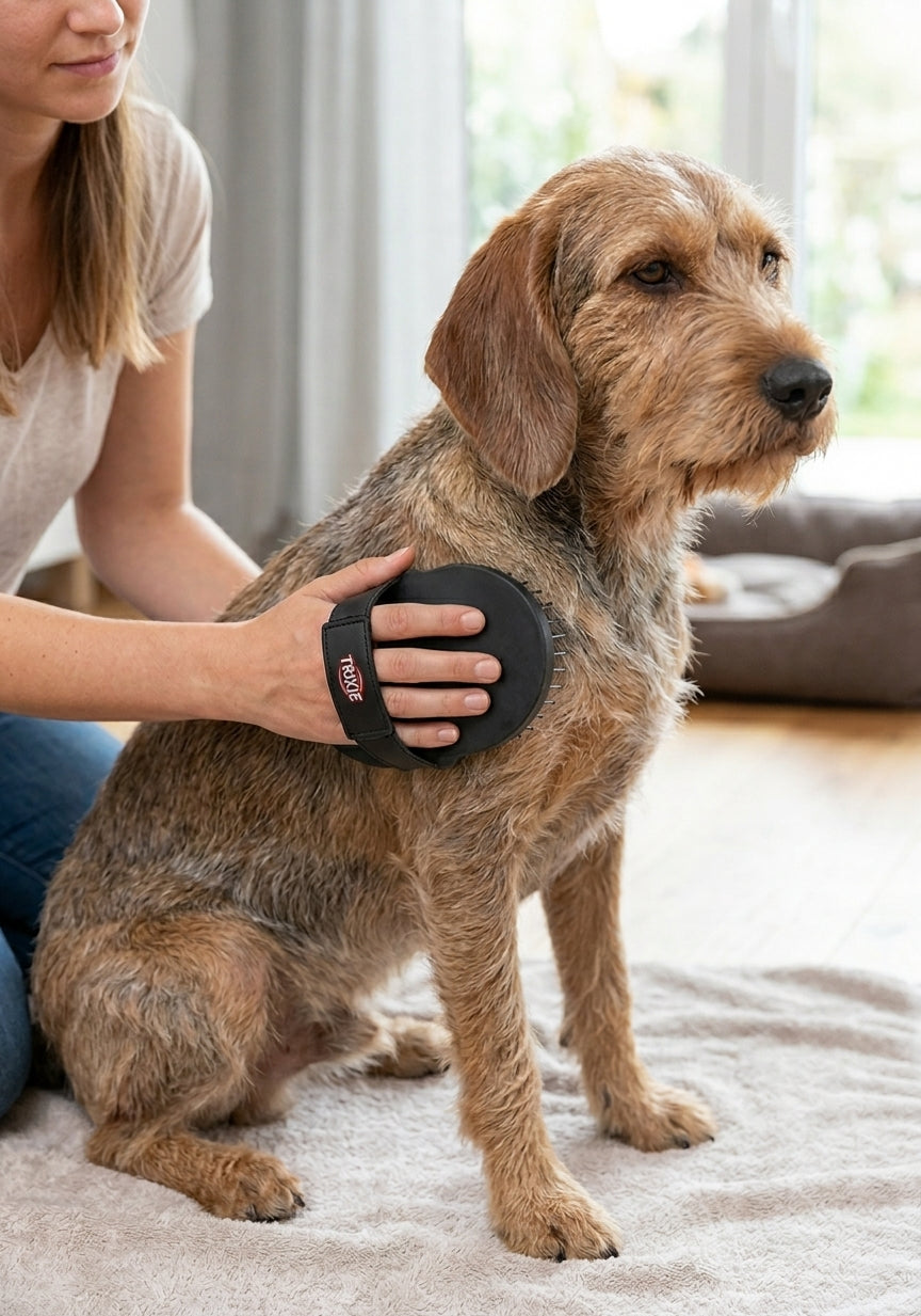 Trixie Rubber Grooming Brush for Dogs 13 × 8 cm
