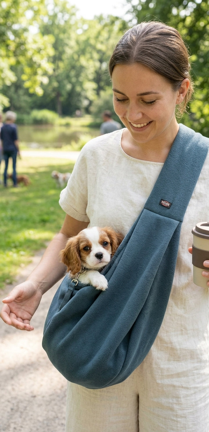 Trixie Belly Carrier Sling for Small Dogs Blue-Grey 22 × 20 × 60 cm